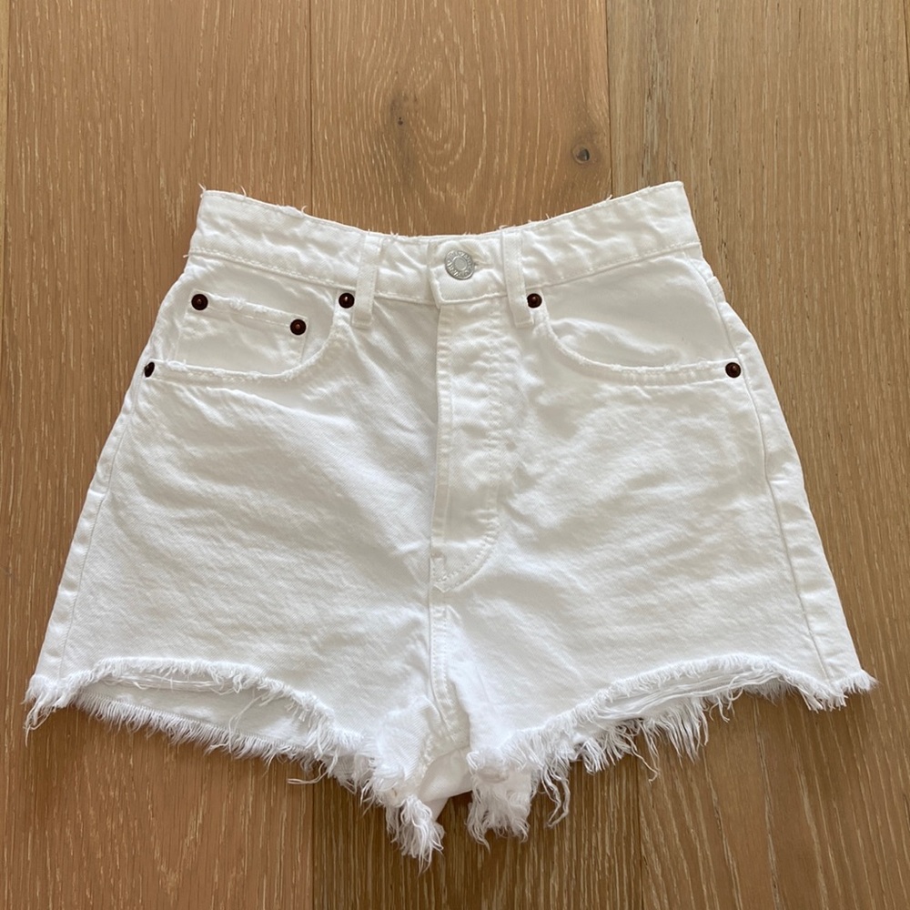 Zara White Denim Shorts